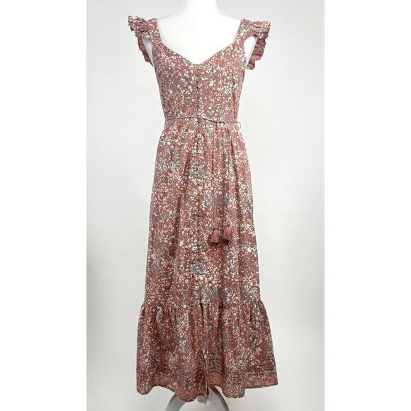Cleobella Sophia Midi Dress in Pink Size Small - Picture 3 of 14